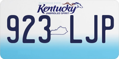 KY license plate 923LJP