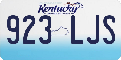 KY license plate 923LJS
