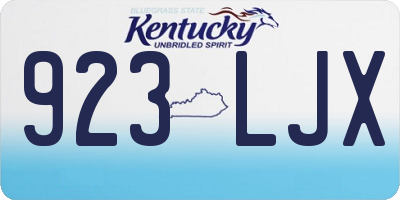 KY license plate 923LJX
