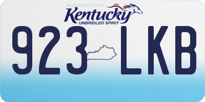 KY license plate 923LKB