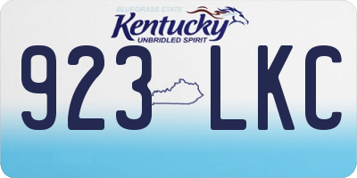 KY license plate 923LKC