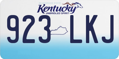 KY license plate 923LKJ