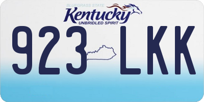 KY license plate 923LKK