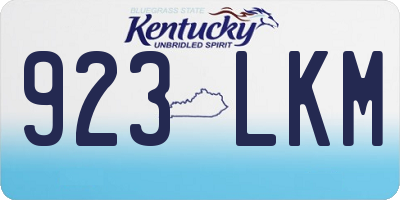 KY license plate 923LKM