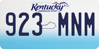 KY license plate 923MNM