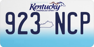 KY license plate 923NCP