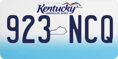 KY license plate 923NCQ