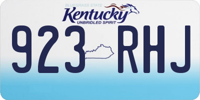 KY license plate 923RHJ