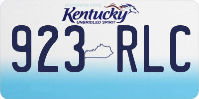 KY license plate 923RLC