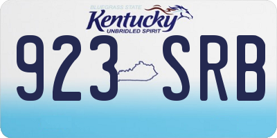 KY license plate 923SRB