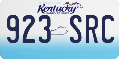 KY license plate 923SRC