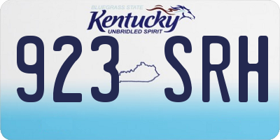 KY license plate 923SRH