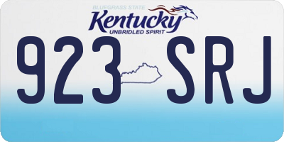 KY license plate 923SRJ