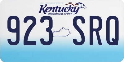KY license plate 923SRQ