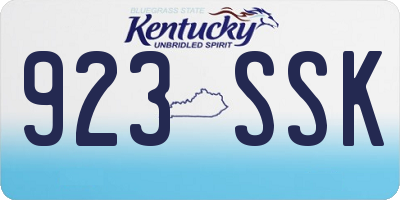 KY license plate 923SSK