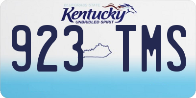 KY license plate 923TMS