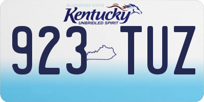 KY license plate 923TUZ