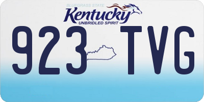 KY license plate 923TVG