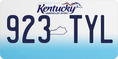 KY license plate 923TYL