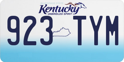 KY license plate 923TYM