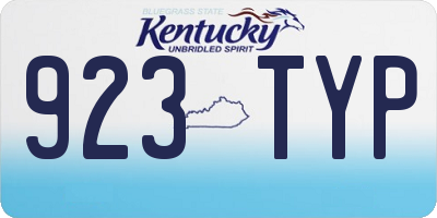 KY license plate 923TYP