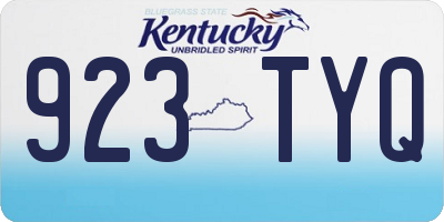 KY license plate 923TYQ