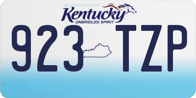 KY license plate 923TZP
