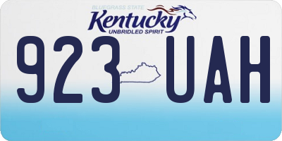KY license plate 923UAH