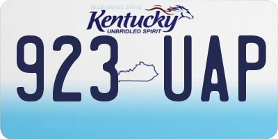 KY license plate 923UAP