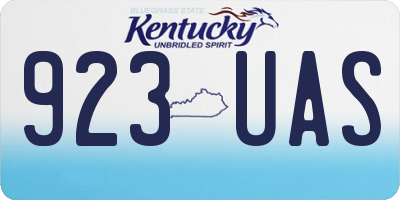 KY license plate 923UAS