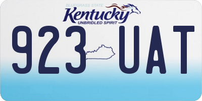 KY license plate 923UAT