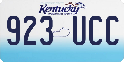 KY license plate 923UCC