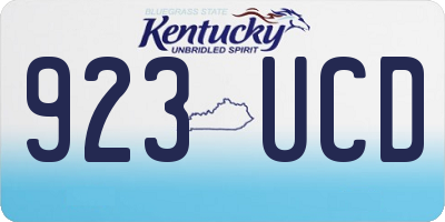 KY license plate 923UCD