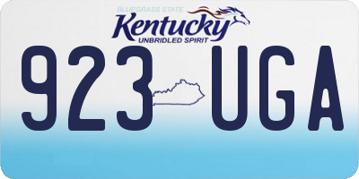 KY license plate 923UGA