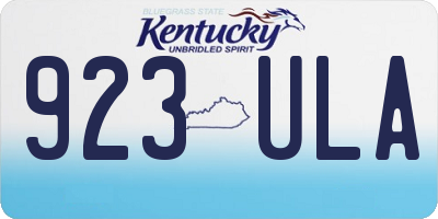 KY license plate 923ULA