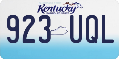 KY license plate 923UQL
