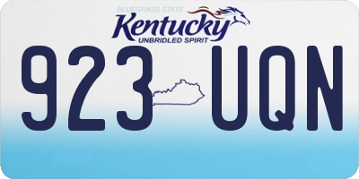 KY license plate 923UQN