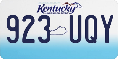 KY license plate 923UQY