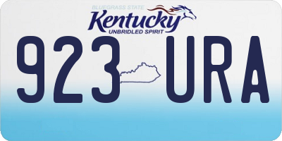 KY license plate 923URA