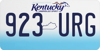 KY license plate 923URG