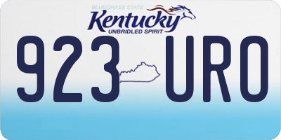 KY license plate 923URO
