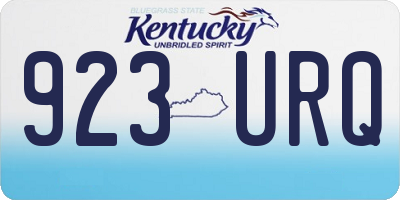 KY license plate 923URQ