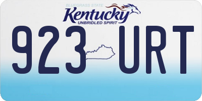 KY license plate 923URT