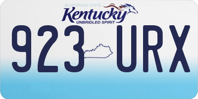 KY license plate 923URX