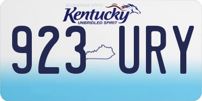 KY license plate 923URY