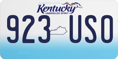 KY license plate 923USO
