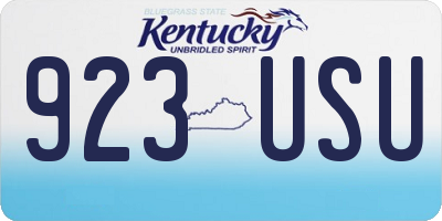 KY license plate 923USU