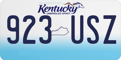 KY license plate 923USZ