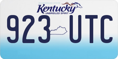 KY license plate 923UTC