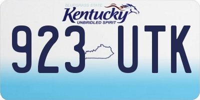 KY license plate 923UTK
